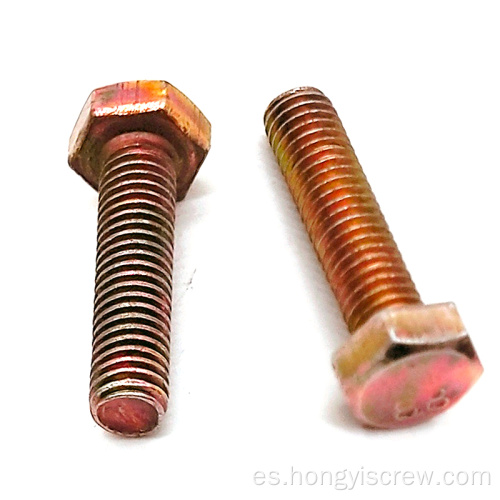 Color Galvanized Hex Bolts con media rosca